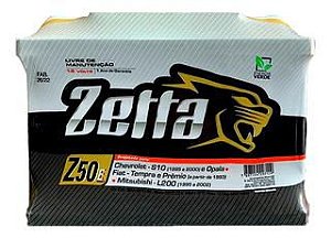 Bateria - 50 Amperes - Zetta - Caixa Alta - Base Troca - Retirar na Loja