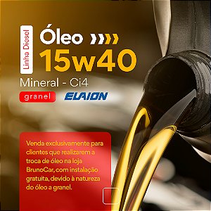 Litro Óleo Motor 15w40 CI4 - Elaion - Granel - Diesel