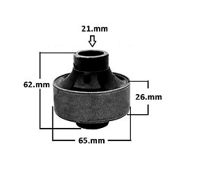 Bucha Bandeja Dianteira - Yaris 1.3/1.5 16v após 2018... - P/Traseira