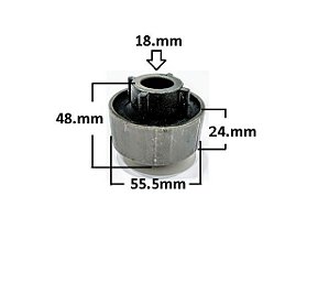 Bucha Bandeja Dianteira - Peugeot 208 1.0 12v - 1.5 8v - 1.6 16v após 2012... - P/Traseira