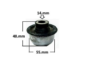 Bucha Bandeja Dianteira - 207 1.4 8v - 1.6 16v 2007 a 2015- P/Traseira - Furo 14mm