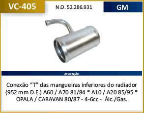 Tubo Dagua Refrigeração - C20 1990 a 1995 - Mangueira Radiador