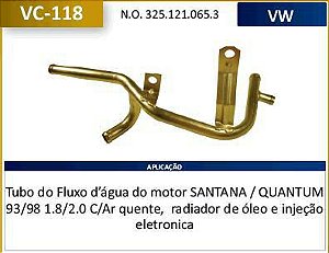 Tubo Dagua Refrigeração - Royale 1.8/2.0 8v 1993 a 1996