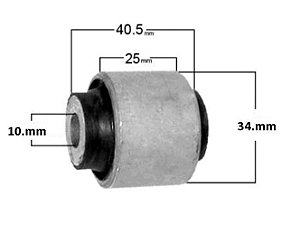 Bucha Bandeja Dianteira - Accord 2.2 16v 1990 a 1998 - P/Dianteira Superior 10mm