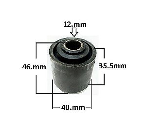 Bucha Bandeja Dianteira - Clio I 1.0/1.6 8v 1991 a 1998 - P/Dianteira Lisa Furo 12,20mm