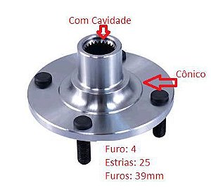Cubo Roda Dianteiro - Fiesta 1.0/1.5/1.6 12v/16v 2010 a 2019