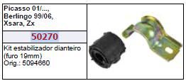 Kit Barra Estabilizador Dianteiro - Kit Cia - Peugeot 307 1.6 16v - 2.0 16v 2002 a 2012 - 19mm