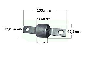 Bucha Suspensão Traseira Braço Auxiliar - CRV 2.0/2.4 16v 2002 a 2006 - Lado Chassis 42mm