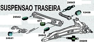 Bucha Suspensão Traseira Facão - Jahu - Civic 1.6 16v 1992 a 2000