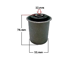 Bucha Suspensão Feixe Mola Traseira - Courier 1.3 8v - 1.4 16v 1997 a 1999 - P/Traseira