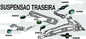 Bucha Suspensão Braço Traseiro Superior - Jahu - Civic 1.6 16v 1998 a 2000 -  31mm