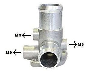 Flange Entrada Dágua ao Cabeçote - Voyage 1.8 8v AP Carburador Weber 1985 a 1994