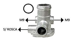 Flange Entrada Dágua ao Cabeçote - Saveiro 1.6 8v - AP 1989 a 1996