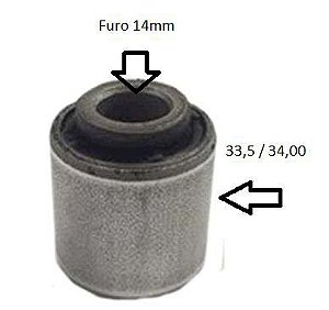 Bucha Suspensão Braço Traseiro - Liga Braço Transversal - Sportage 2.0 16v - 2.7 24v 2004 a 2010 - 14mm