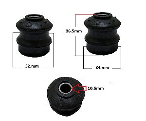 Bucha Quadro Motor Dianteiro - P/Traseira - Voyage Todos  1981 a 1995 - 10mm