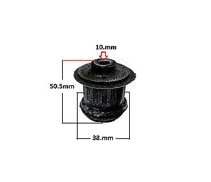 Bucha Quadro Motor Dianteiro - P/Dianteiro - Gol 1.0 8v/16v - 1.6/1.8/2.0 - 8v AP 1997 a 2014 - 10mm