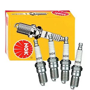 Jogo 4 Velas Ignição - Peugeot 405 2.0 8v Motor XU10J2 1995 a 1999 - Gas - BKR5EKC