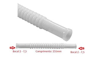 Mangueira Injeção Bomba Elétrica - 155mm - 7,5 x 7,5 - Siena 1.0 8v 1999 a 2016