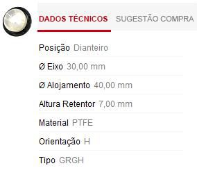 Retentor Motor Dianteiro - Virabrequim - UP 1.0 12v após 2014...