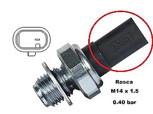 Interruptor Luz Óleo Motor - 3-RHO - Onix 1.0/1.4 8v 2013 a 2016 - 1 Encaixe