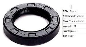 Retentor Motor Dianteiro - Comando Válvula /Auxiliar - Civic 1.6 16v - EX 1991 a 2000