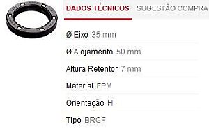 Retentor Motor Dianteiro - Comando Válvula /Auxiliar - Pajero TR4 2.0 16v 2002 a 2015