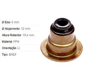 Retentor Haste Válvula - Admissão e Escapamento - Mondeo 2.0 16v 1993 a 2000