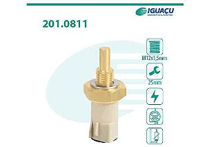 Sensor/Interruptor Temperatura Agua - Injeção Eletrônica - Gol 1.8/2.0 8v - CFI após 1994...