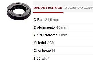 Retentor Eixo Piloto - Focus 1.8/2.0 16v 2000 a 2015