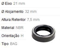 Retentor Eixo Piloto - Prisma 1.0/1.4 8v 2006 a 2019