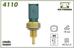 Sensor/Interruptor Temperatura Agua - Injeção Eletrônica - Cavalete Água - Citroen C3 1.6 16v 2003 a 2005