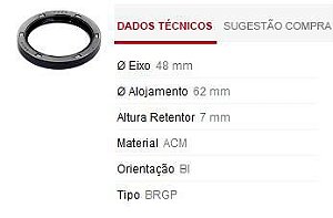 Retentor Câmbio Lateral Coroa - Bora 2.0 8v 2000 a 2010