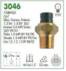 Sensor/Interruptor Lampada Painel - Uno 1.0/1.3/1.5 8v 1985 a 2004