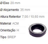 Retentor Câmbio Eixo Piloto - Voyage 1.5/1.6/1.8 8v - AP 1983 a 1995