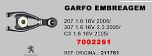 Garfo Embreagem - Peugeot 307 1.6 16v após 2001...