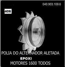 Polia Alternador - Aletada / Preta - Brasilia 1.600 8v - AR