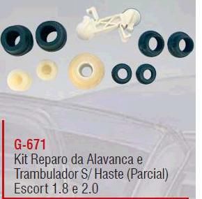 Kit Reparo Alavanca Câmbio C/Haste Tirante - Escort Zetec 1.8 16v 1996 a 2002