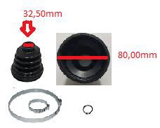 Kit Coifa Homocinética Câmbio - 2 Abraçadeira - Uno 1.5 8v - 1.6 8v 1987 a 1996