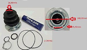 Kit Coifa Homocinética Câmbio - Idea 1.8 16v - E-Torq 2011 a 2013