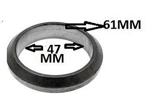 Anel/Gaxeta Escapamento - Menor - Gol G1 GTS 1.8 8v 1987 a 11/1991