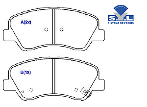 Jogo Pastilha Freio Dianteiro - SYL - Veloster 1.6 16v 2011 a 2013