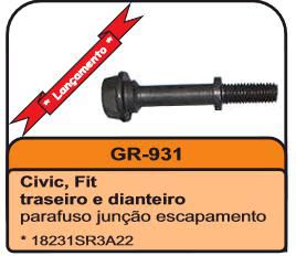 Parafuso Escapamento Dianteiro e Traseiro - Civic 1.5/1.6/1.7/1.8/2.0 16V após 1995...