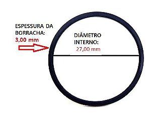 Anel Oring Milimétrico - 27,00mm x 3,00mm - Universal