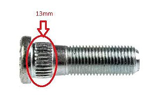 Prisioneiro Roda Traseira - Estria 13mm - Kicks 1.6 16v após 2017...