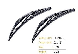 Par Palheta Dianteira 22"/18" - Siena 1.0/1.3/1.4/1.5/1.6 - 8v/16v 1997 a 2018 - Lado Motorista / Passageiro - Conexão G