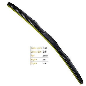 Palheta Dianteira 22"- Hibrida - Grand Cherokee 3.0/3.6 24v após 2012... - Lado Motorista Gancho