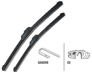 Par Palheta  Dianteira 19"/17" - KA 1.0/1.3/1.6 8v 1997 a 2010 - Lado Motorista / Passageiro - Conexão G