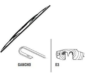 Palheta Dianteira 19" - Uno e Uno Mille 1.0/1.4/1.3/1.5/1.6 8v 1984 a 2013 - Motorista / Passageiro