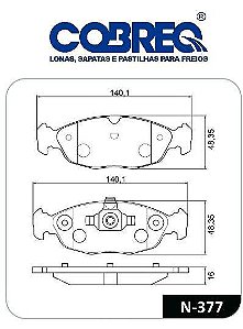 Pastilha Freio Dianteiro - Corsa 1.4 8v 2007 a 2012