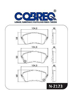 Pastilha Freio Dianteiro - Corolla 1.8 16v - Hybrid após 2019...